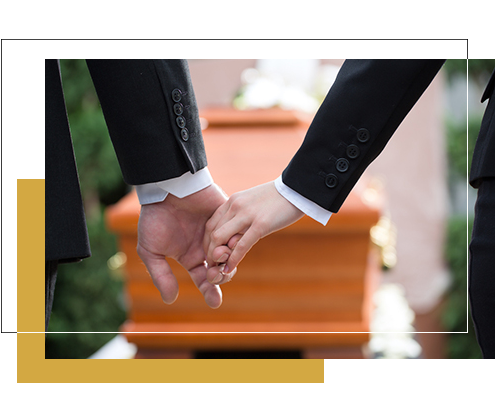 Image of family members at a discount funeral in the Gold Coast